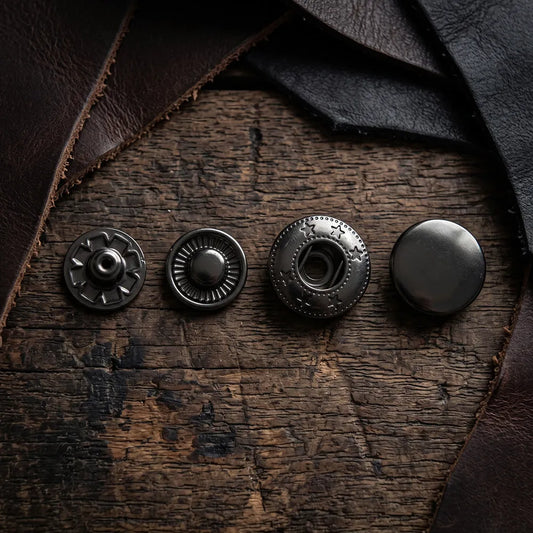 Napy (zatrzaski) 15mm - gun black - 10 kompletów – CraftPoint