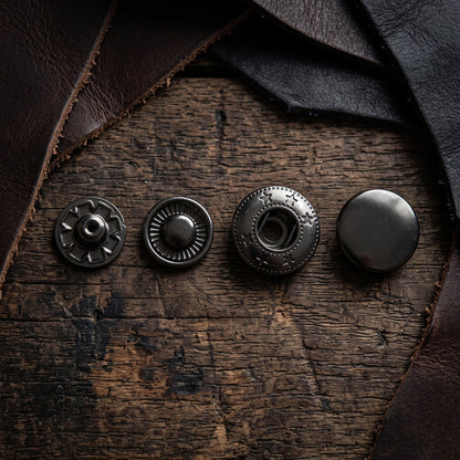 Bottoni a pressione 15mm - gun black - 10 set – CraftPoint