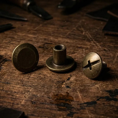 Rivetti a vite 10/6mm - marrone - oro antico – CraftPoint