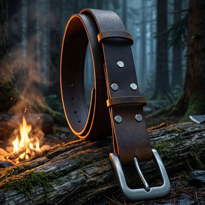 Cintura in Vera Pelle Buffalo: Modello Bushcraft – 3,5-4mm – CraftPoint