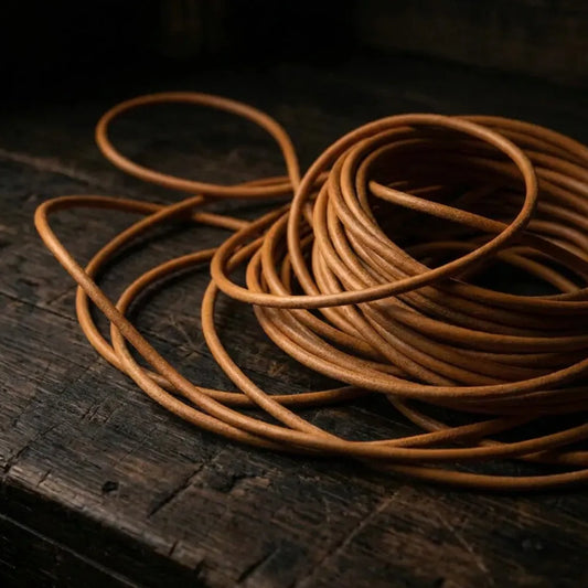 Rzemień skórzany 2/3/4/5mm okrągły 100cm - Tan – CraftPoint